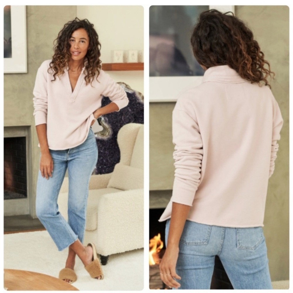 Frank & Eileen Patrick Popover Henley Triple Fleece Size Large